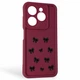 Чехол силиконовый Soft Touch с 3D принтом для TECNO Spark Go 2024 (BG6) бордовый (Полная защита камеры) - изображение 1
