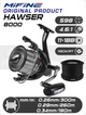 Карповая катушка Mifine Hawser HW 8000 11+1 подшипников, Worm Shaft, быстрый фрикцион - изображение 7