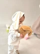 Дитячий Велюровий костюмчик з вушками молочний 62 см - изображение 7