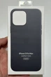 Чехол Leather Case with MagSafe для Apple Iphone 13 Pro Max (6.7") Midnight Black кожаный противоударный - изображение 2