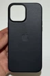 Чехол Leather Case with MagSafe для Apple Iphone 13 Pro Max (6.7") Midnight Black кожаный противоударный - изображение 3