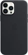 Чехол Leather Case with MagSafe для Apple Iphone 13 Pro Max (6.7") Midnight Black кожаный противоударный - изображение 7