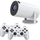 Проєктор H96 MAX F100 LED LCD HD 110AL 16:9 2G/16G Android 12.0 HDMI WiFi BT джойстик 2 шт білий (H96MAX_F100) - изображение 1