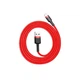 Дата кабель USB 2.0 AM to Lightning 1.0m Cafule 2.4A red+red Baseus (CALKLF-B09) - зображення 4