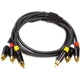 Кабель мультимедійний 3xRCA M to 3xRCA M 1.5m PowerPlant (CA911745) - зображення 1