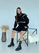 Кожаные ботинки со стрейч-вставкой на байке Черные (522) 36 - изображение 3