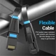 Патч-корд Flat Cat.6 UTP Patch Cable 10M Black Vention (IBJBL) - изображение 3