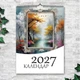 Календар настінний перекидний А3 «Вічна весна» 2027, 13 аркушів, вертикальний, квіткові ілюстрації ENTERSTORE 42х29.7 см (ART 250142) - изображение 1