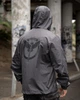 Мужская ветровка Born Of War милитари с капюшоном серая водоотталкивающая легкая XXL - изображение 5