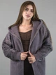 Женская кофта из альпаки лиловая однотонная с капюшоном one size (263277) - изображение 2