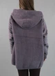 Женская кофта из альпаки лиловая однотонная с капюшоном one size (263277) - изображение 5