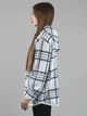 Жіноче худі з альпаки сіро-чорне в клітинку з капюшоном one size (263279) - зображення 6