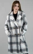 Женское пальто из альпаки серо-бежевое в клетку one size (2631271) - изображение 1