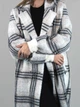 Женское пальто из альпаки серо-бежевое в клетку one size (2631271) - изображение 4