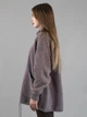 Женская кофта из альпаки сиреневая однотонная на молнии one size (263403) - изображение 4
