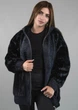 Женская кофта из альпаки черная однотонная с капюшоном one size (263278) - изображение 1