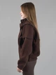 Женская демисезонная кофта из альпаки шоколадная one size (5553) - изображение 4