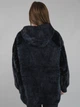 Женская кофта из альпаки черная однотонная с капюшоном one size (263278) - изображение 5