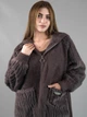 Женская кофта из альпаки лиловая однотонная с капюшоном one size (263278) - изображение 2