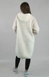 Женская длинная кофта из альпаки молочная с рукавами барашек one size (263404) - изображение 4