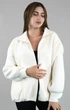 Женская демисезонная кофта из альпаки белая one size (5118) - изображение 2
