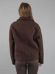 Женская демисезонная кофта из альпаки шоколадная one size (712) - изображение 5