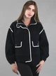 Женская демисезонная кофта из альпаки черная one size (117) - изображение 3