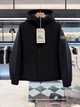 Мужская черная пуховая куртка Burberry с капюшоном, гусиный пух 90% 2XL - изображение 2