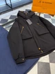 Мужская черная пуховая куртка Louis Vuitton Monogram с капюшоном, гусиный пух 90% M - изображение 2