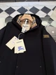 Мужская черная пуховая куртка Burberry с капюшоном, гусиный пух 90% 2XL - изображение 7