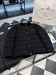 Мужская пуховая куртка Prada черная с вельветовым воротником Oversize, L - изображение 4