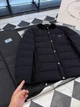 Мужская пуховая куртка Prada черная с вельветовым воротником Oversize, XXL - изображение 5