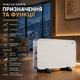 Конвектор электрический 2000 Вт обогреватель для дома 20 м² напольный механический с терморегулятором 3 режима нагрева сетевой без вентилятора переносной домашний нагреватель для квартиры комнаты офиса - изображение 3