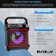 Портативная колонка RISEBASS Bluetooth-колонка с микрофоном для вечеринок - изображение 5