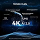 4K PTZ-камера для відеоконференцій Tenveo TEVO-VL12U / 12x Оптичний зум / AI Auto-Tracking / HDMI, USB 3.0, PoE RJ-45 / Сірий (102260104) - Б/В - зображення 2