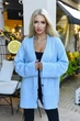 Кардиган женский вязаный оверсайз из шерсти и акрила на пуговицах G&M k-132690 42-48 Размер цвет голубой - изображение 1