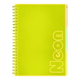 Книга канц. на спір. А4 120арк. # офс. BUROMAX NEON, пласт.обкл. з розділ. та перфорацією, жовта /BM.24349911-08/ - изображение 1