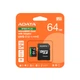 Карта пам'яті microSDXC (UHS-1 U3) A-DATA SPEED PLUS 64Gb Class 10 V30 A2 (R-160Mb/s W140Mb/s) (adapter SD) - изображение 2