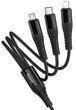 Кабель Hoco 6-в-1 USB-A + Type-C на Micro USB + Type-C + Lightning Черный (X123) - изображение 4