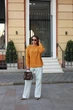 Свитер женский базовый оранжевого цвета 39417 One Size - изображение 3