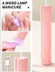 USB фонарик с встроенным кабелем для маникюра без бренда UV/LED экспресс сушка гелей 3 Вт 405 нм розовый - изображение 4
