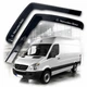 Дефлектори вікон ветровики Mercedes Sprinter W906 / Crafter 2006-2015 Г образний Скотч 3M Voron Glass - зображення 1