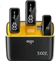 Микрофон Aigo S16 беспроводной с зажимом двойной, для интервью/стриминга, для Apple/Android - изображение 1