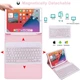 Чехол-клавиатура Jsvacva QWERTZ розовый для iPad 9.7 2018 (6th Gen) iPad 9.7 2017 (5th Gen) iPad Pro 9.7 iPad Air 1 iPad Air 2 с съемной Bluetooth клавиатурой и держателем для карандаша - изображение 4