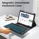 Чехол-клавиатура OYEEICE для iPad A16 11-го поколения (2025) и iPad 10-го поколения (2022) черный с подсветкой держателем для стилуса QWERTY - изображение 5