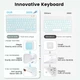 Чохол-клавіатура BLUTLOTUS Бірюзовий (Teal) для iPad 11-го покоління 2025 (A3354/A3355/A3356) розкладка QWERTZ підсвітка фоліо з відокремлюваною клавіатурою та тримачем для олівця - зображення 3