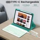 Чохол-клавіатура BLUTLOTUS Бірюзовий (Teal) для iPad 11-го покоління 2025 (A3354/A3355/A3356) розкладка QWERTZ підсвітка фоліо з відокремлюваною клавіатурою та тримачем для олівця - зображення 6