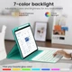Чохол-клавіатура BLUTLOTUS Бірюзовий (Teal) для iPad 11-го покоління 2025 (A3354/A3355/A3356) розкладка QWERTZ підсвітка фоліо з відокремлюваною клавіатурою та тримачем для олівця - зображення 7