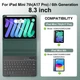 Чохол-клавіатура batecoya для iPad Mini 7 (2024 A17 Pro) та iPad Mini 6 (2021) 8.3" розкладка QWERTZ підсвітка RGB темно-зелений - зображення 2