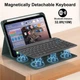 Чохол-клавіатура batecoya для iPad Mini 7 (2024 A17 Pro) та iPad Mini 6 (2021) 8.3" розкладка QWERTZ підсвітка RGB темно-зелений - зображення 3